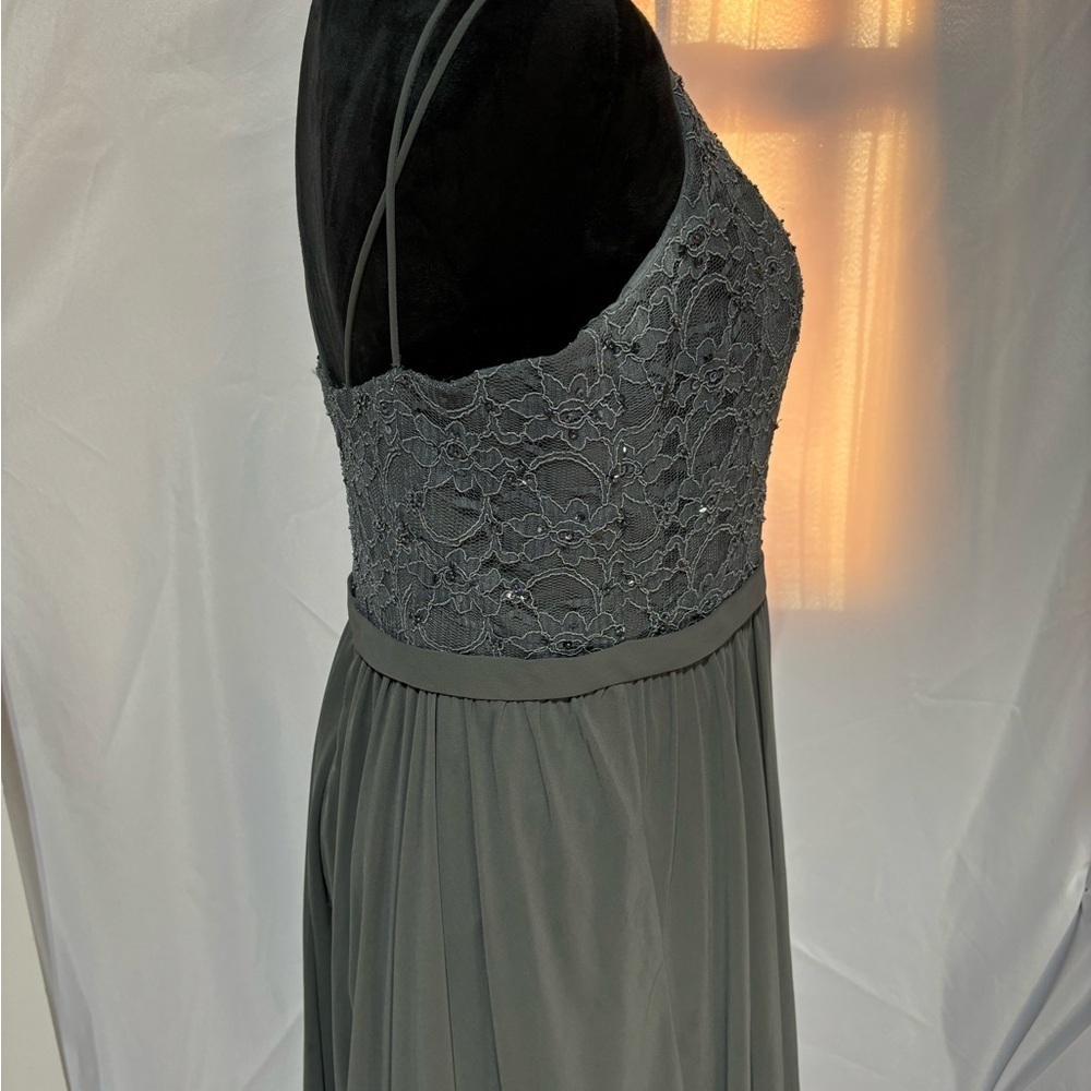 MORILEE A-line Chiffon Evening Beaded Embroidery Ethereal Airy MOB MOG Size 18 - Picture 9 of 15